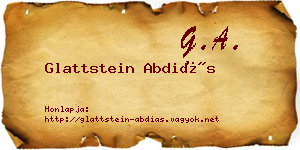 Glattstein Abdiás névjegykártya